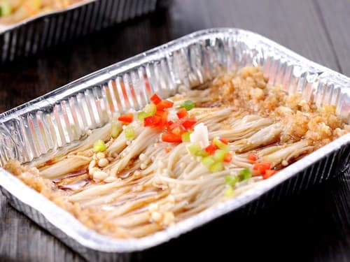 和平锡纸烤金针菇